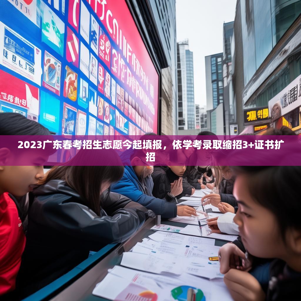 2023广东春考招生志愿今起填报，依学考录取缩招3+证书扩招