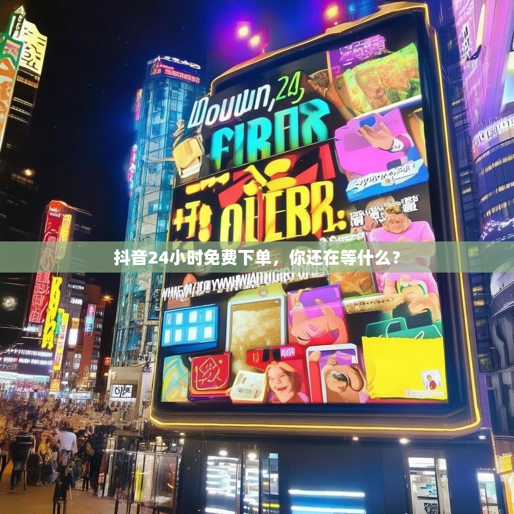 抖音24小时免费下单，你还在等什么？