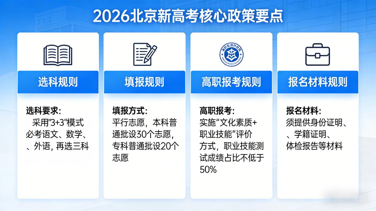 高考备考:2026北京新高考志愿填报三大准备