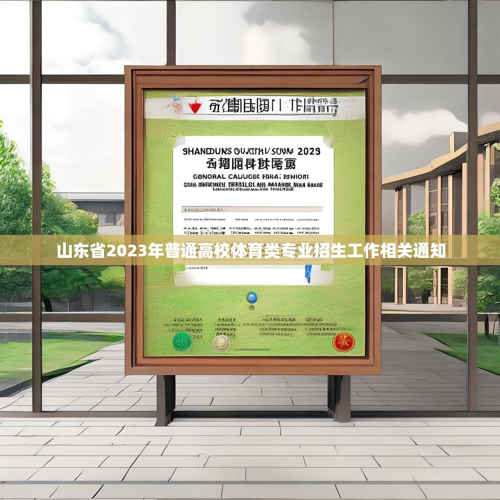 山东省2023年普通高校体育类专业招生工作相关通知