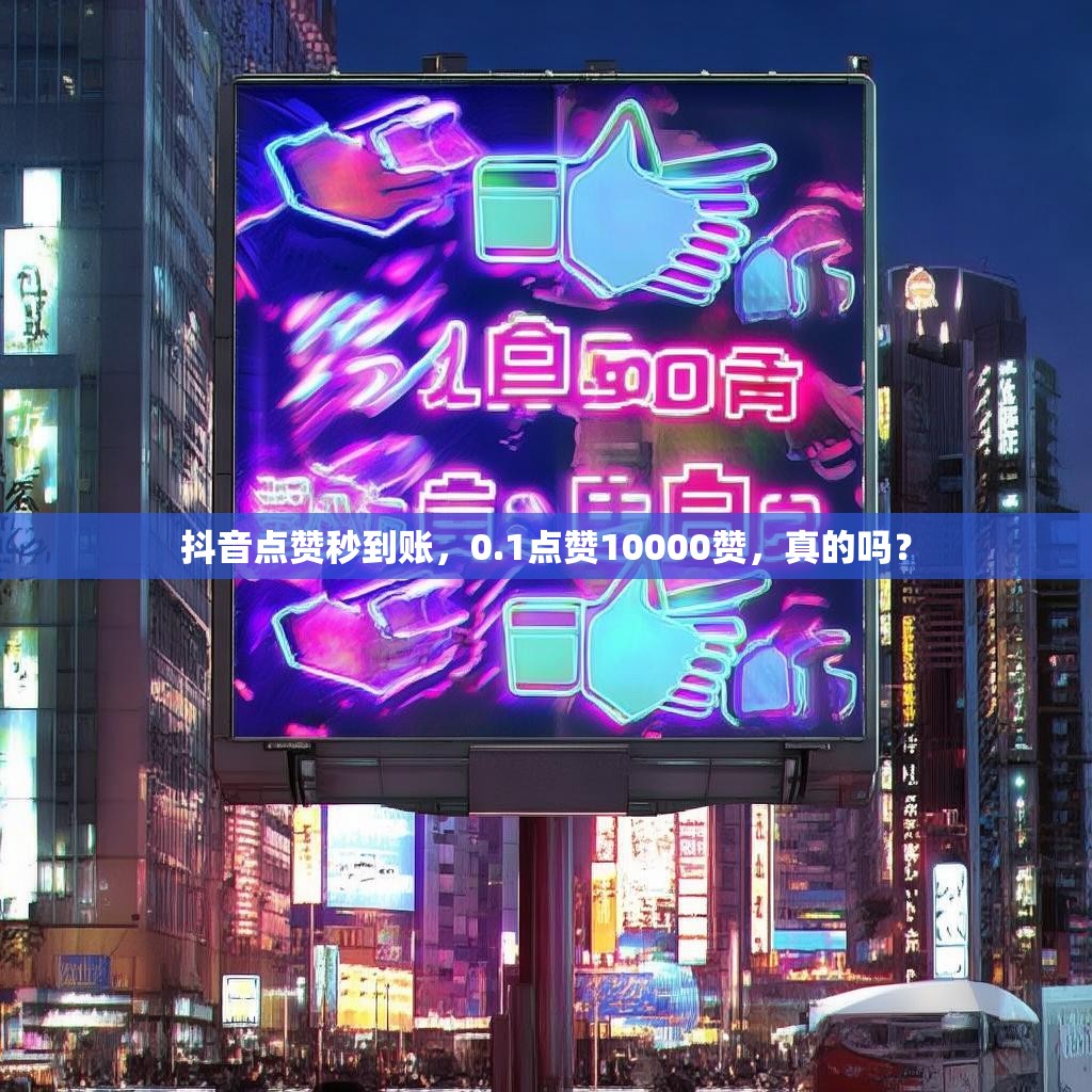 抖音点赞秒到账，0.1点赞10000赞，真的吗？