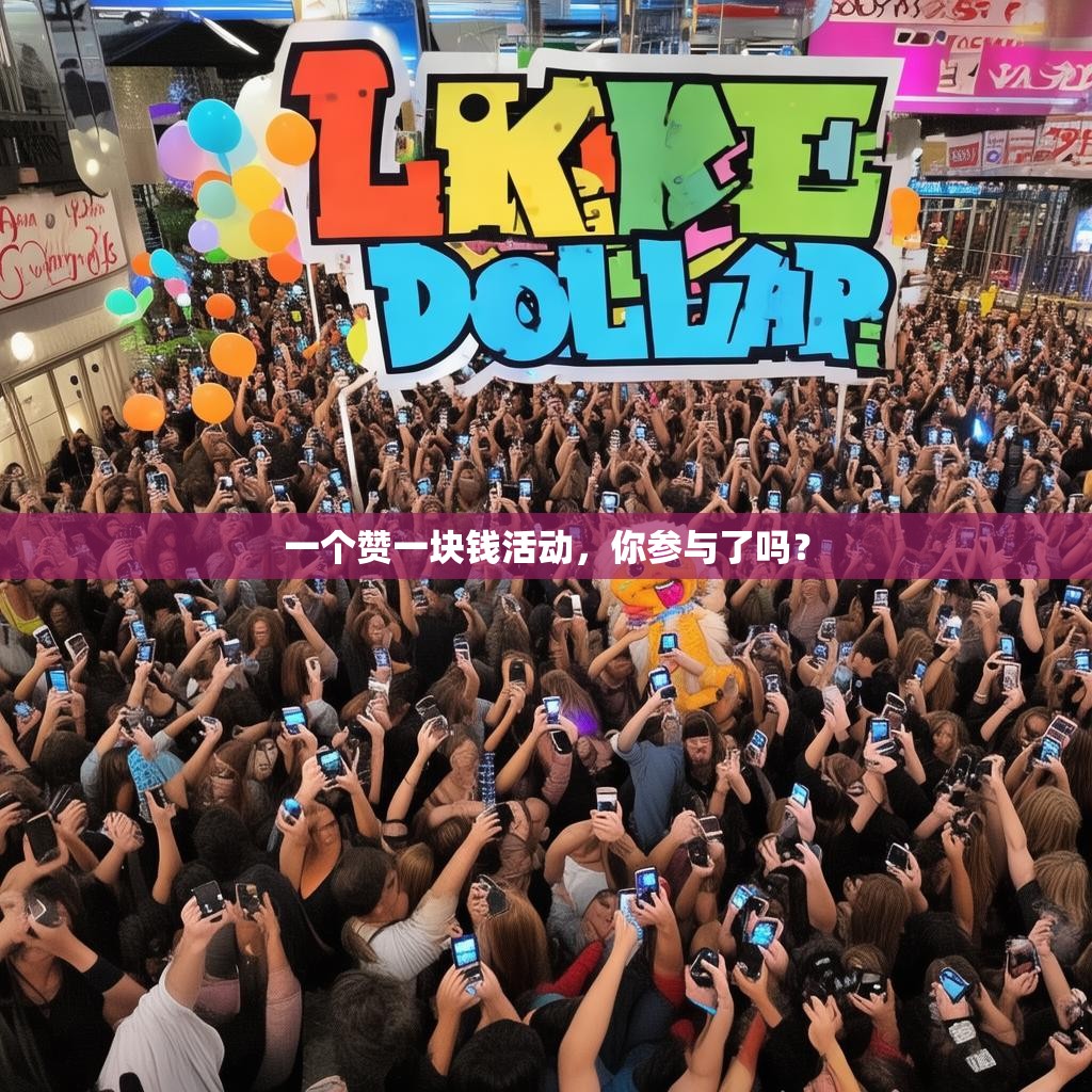 一个赞一块钱活动，你参与了吗？