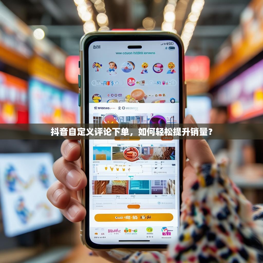 抖音自定义评论下单,如何轻松提升销量?