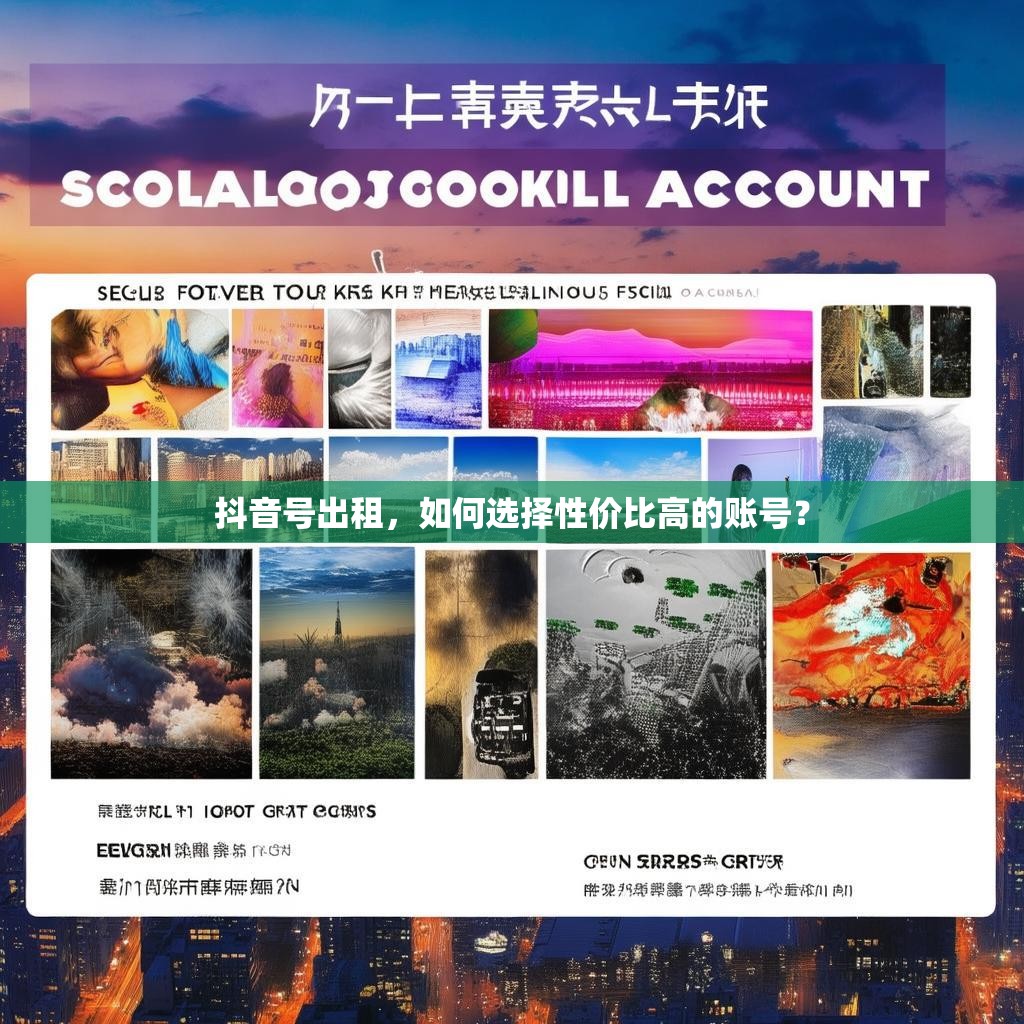 抖音号出租，如何选择性价比高的账号？