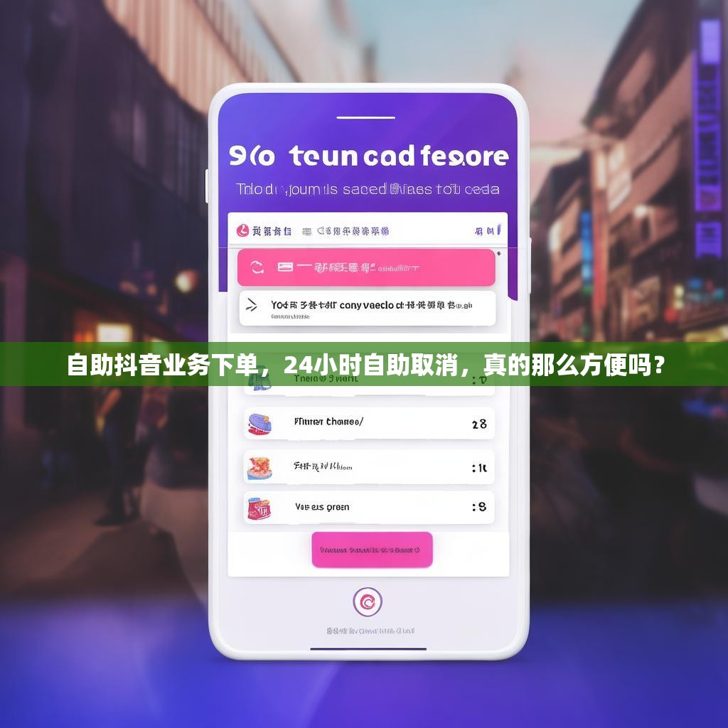 自助<strong><mark>抖音</mark></strong>业务下单，24小时自助取消，真的那么方便吗？