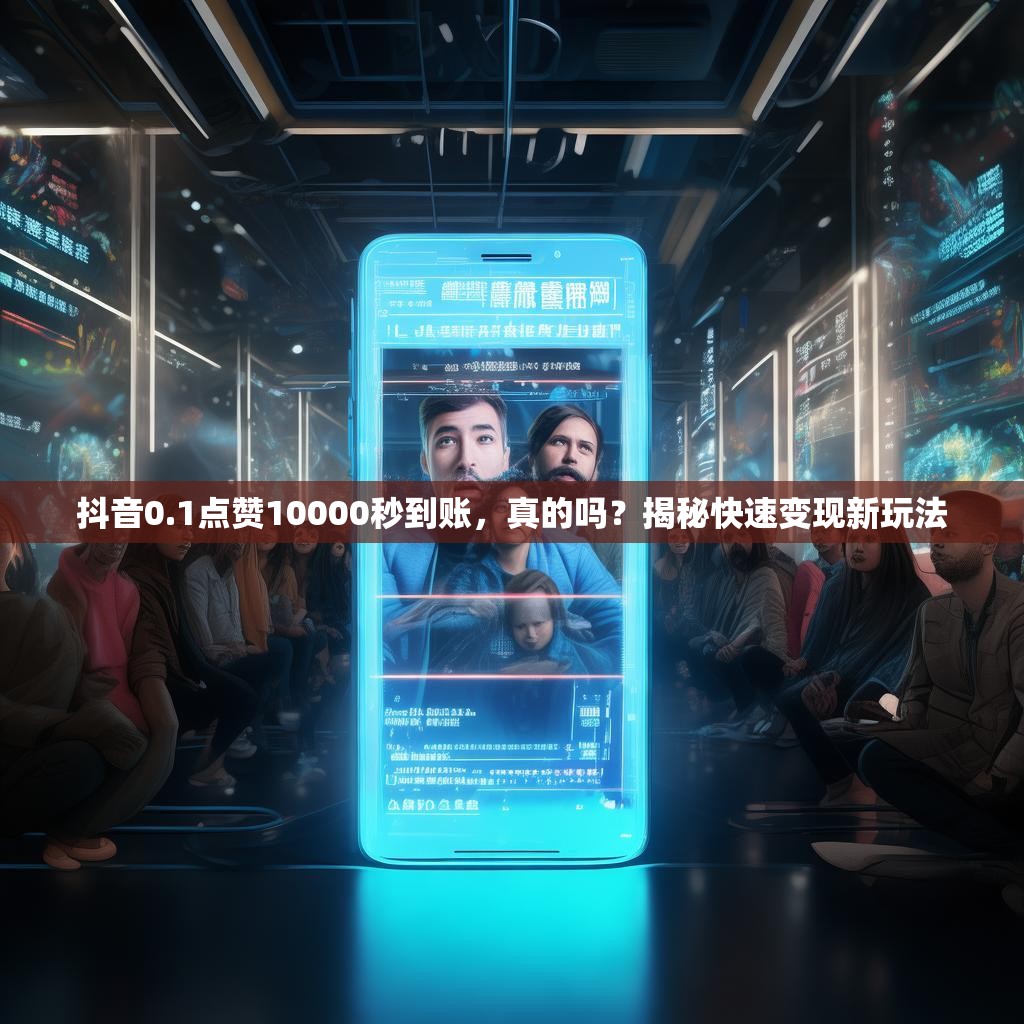 抖音0.1点赞10000秒到账，真的吗？揭秘快速变现新玩法