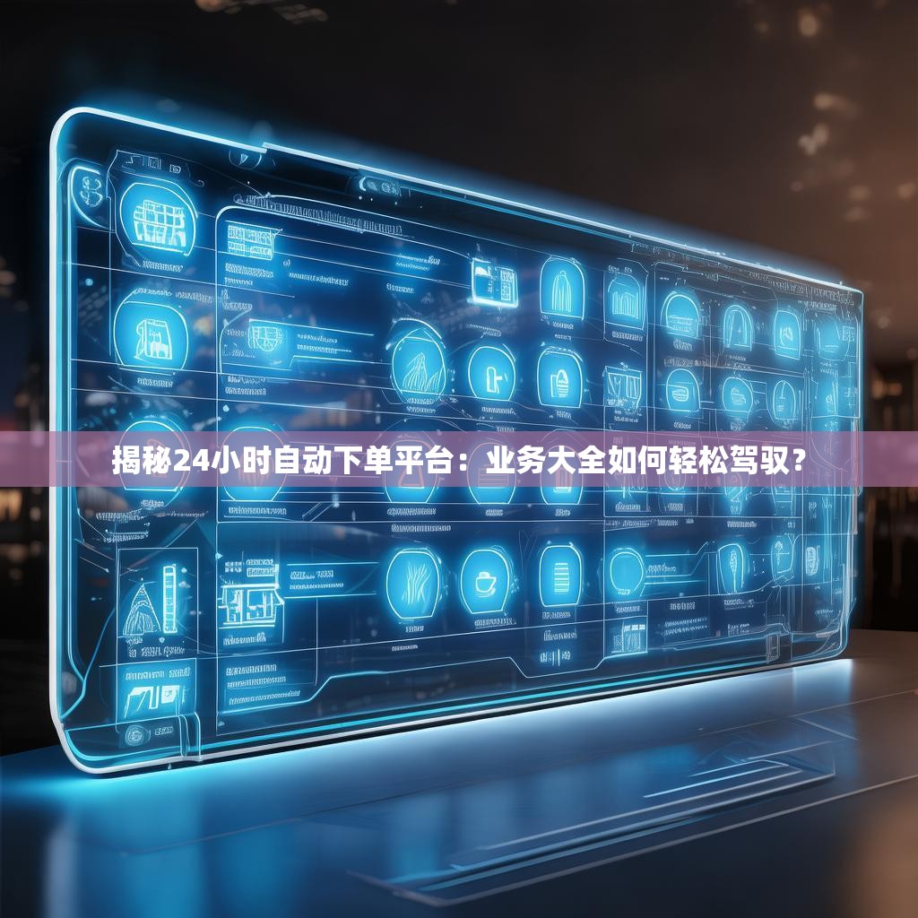 揭秘24小时自动下单平台：业务大全如何轻松驾驭？