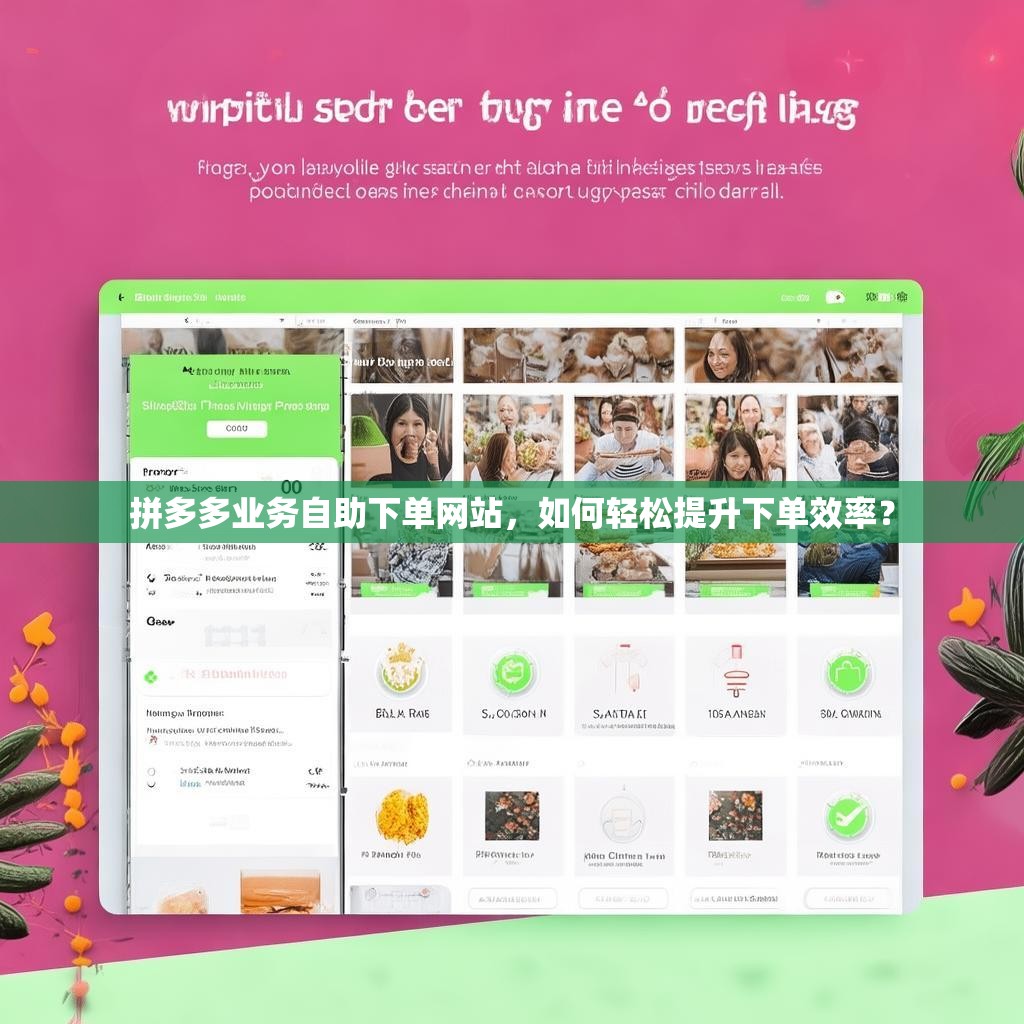 详细阅读:拼多多业务自助下单网站,如何轻松提升下单效率? 拼多多业务自助下单网站,如何轻松提升下单效率?