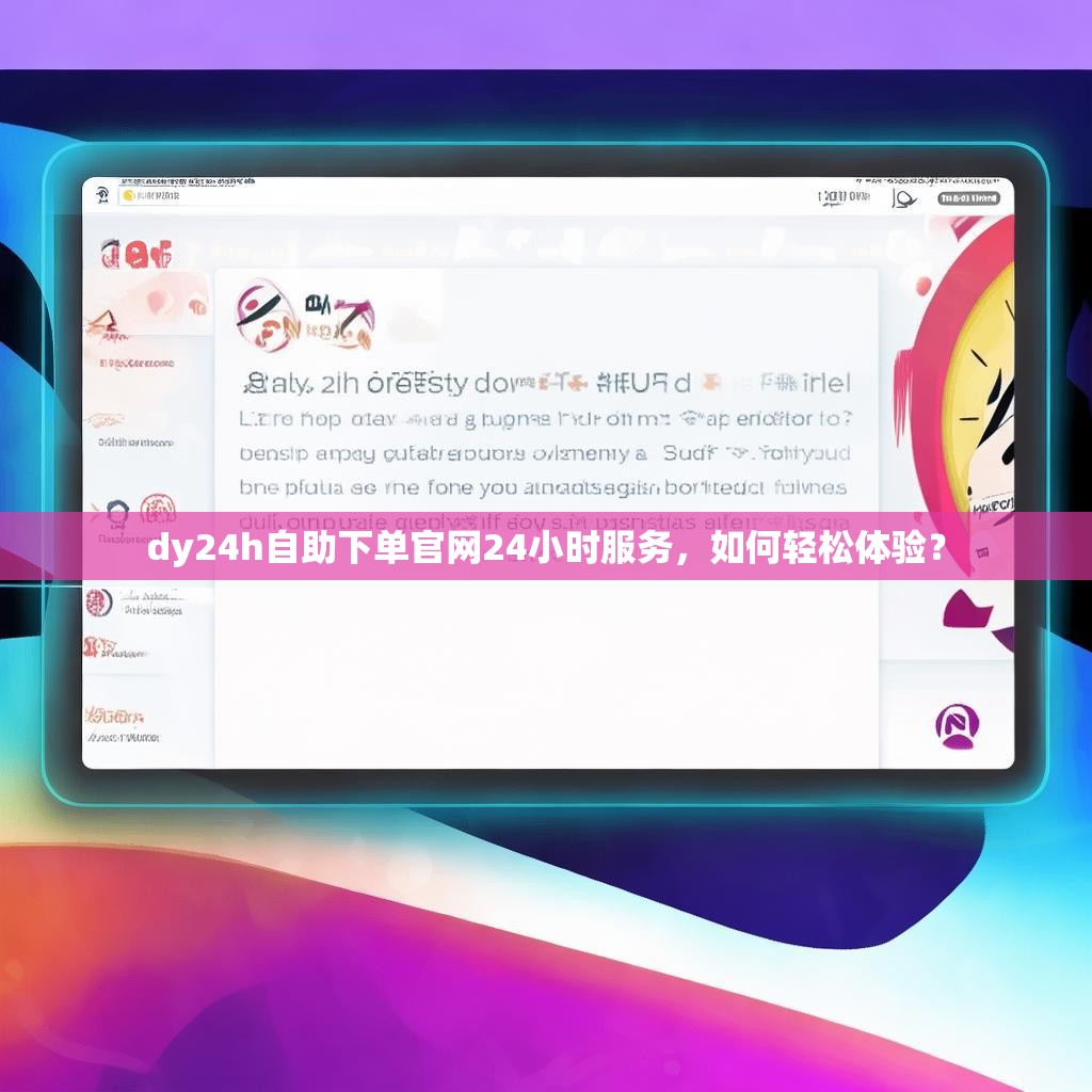 dy24h自助下单官网24小时服务，如何轻松体验？